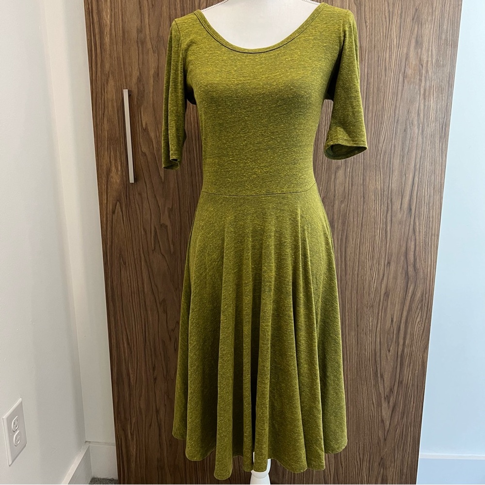 Green Drop Waist Dress NWOT